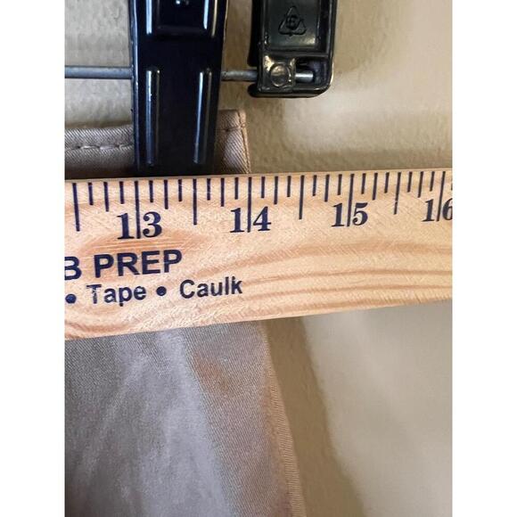 Akris Punto Khaki Front Pleat Knee Length Cotton Blend Skirt Womens Size Small - Picture 4 of 10